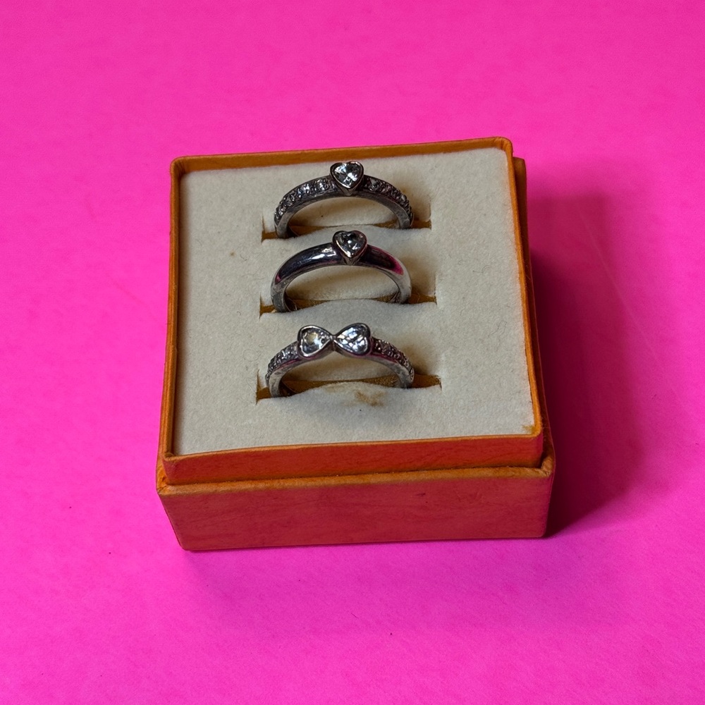 Folli Follie Elegant Silver Ring Set 3 silver size 6 - Picture 9 of 15